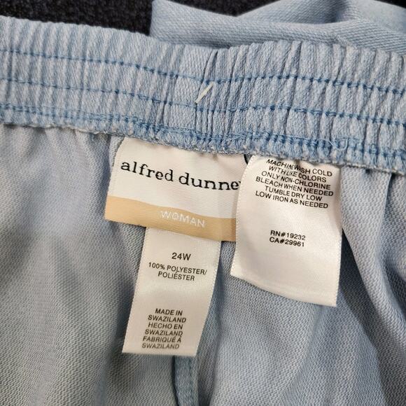 Alfred Dunner Pull On Pants 24W Proportioned Short Seafoam Blue Straight Leg NWT - Picture 5 of 6